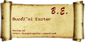 Buzási Eszter névjegykártya